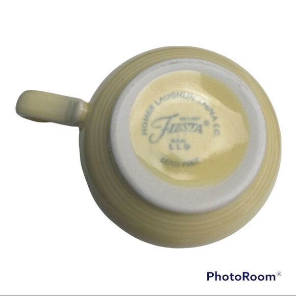 Homer Laughlin Fiesta Ware YELLOW Flat Tea Coffee Cup and Saucer Set Lot - Picture 7 of 11